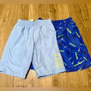 Boys 2 Nike swim trunks/shorts, size Large